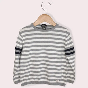 Zara Kids sweater gray stripe with t-shirt hem‎ 3-4 years